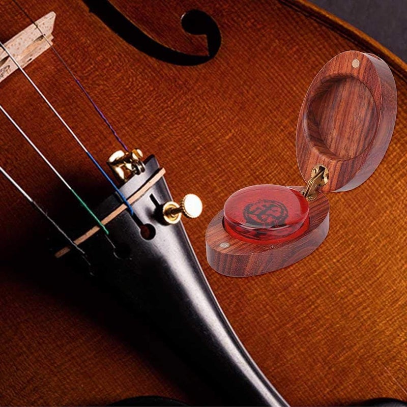 woobles Rosin,Professional Violin Rosin Light Low Dust Rosin for Bows for Violin Viola and Cello in Violin Style with Wood Case (2#) - Image 4